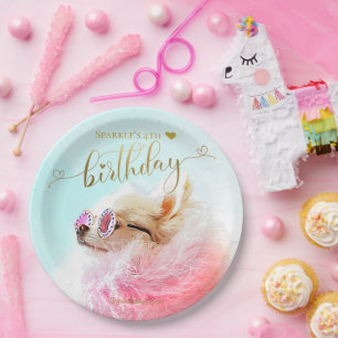 Sparkle The Tiny Chi Puppy Dog Birthday Party Paper Plate