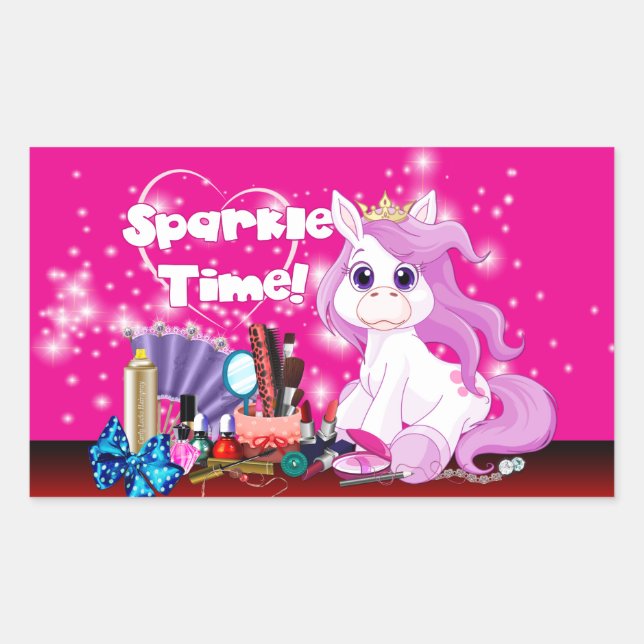 Sparkle Time, Cute Pony, fashion sticker (Front)