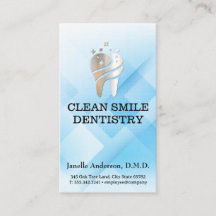 Sparkle Tooth Logo Dentist Business Card