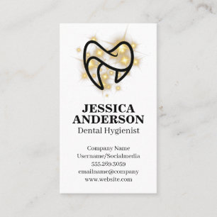 Sparkle Tooth Logo   Dentistry  Business Card