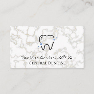 Sparkle Tooth   Marble Business Card
