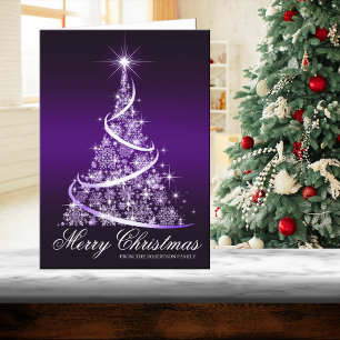 Sparkle Tree Elegant Christmas Card