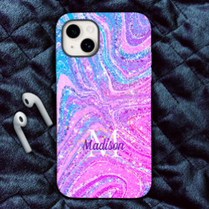 Sparkle unicorn rainbow girly marble art  Case-Mat iPhone 15 Case