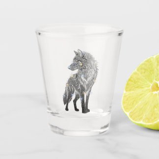 Sparkle wolf sot glass