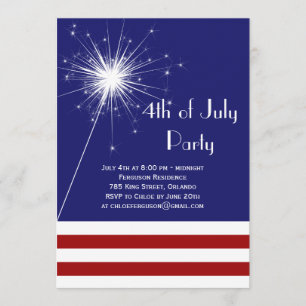 Sparkler 4th of July Party Invitation