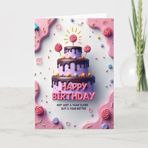 Sparkler Cake Birthday Card