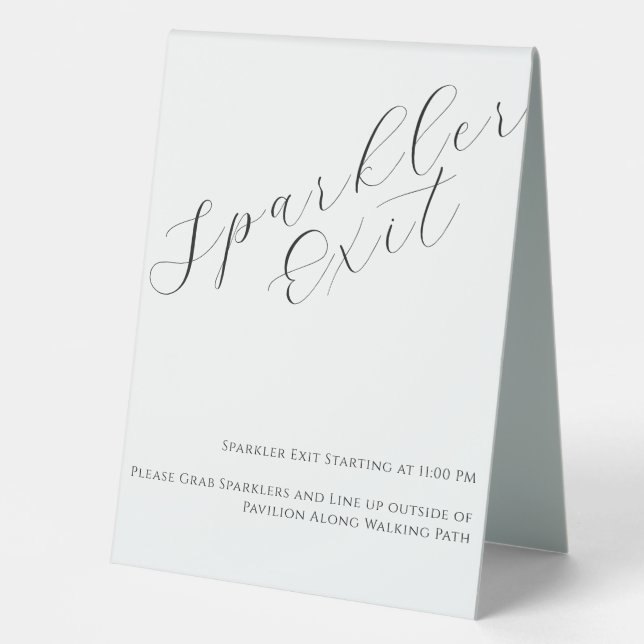 Sparkler Exit Signage  (Front)