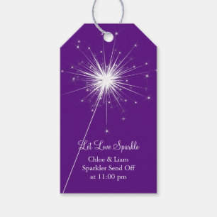 Sparkler Gift Tag - purple