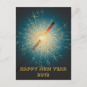 sparkler holiday postcard