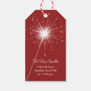 Sparkler in Red Gift Tag