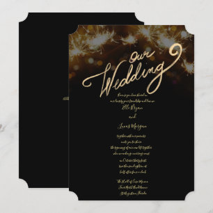 Sparkler Night Wedding Invitation