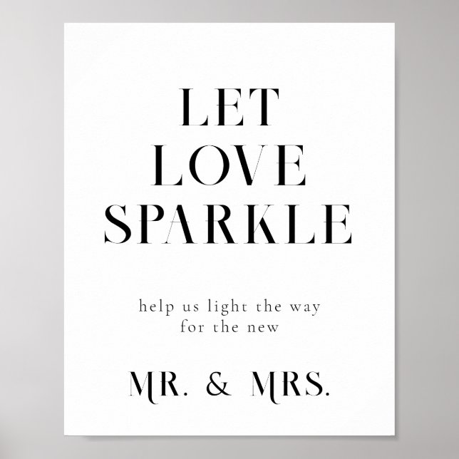 Sparkler Send Off Wedding Sign (Front)