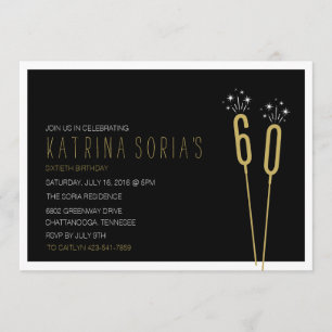Sparkler Soiree Milestone Birthday Invitation