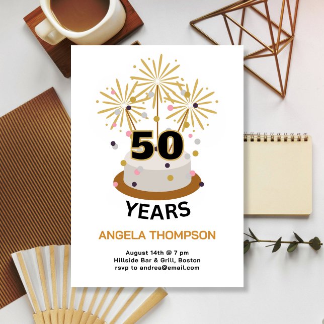 Sparkler Years Birthday Invitation (Creator Uploaded)