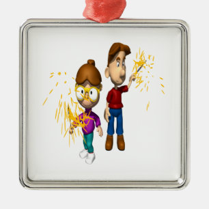 Sparklers Metal Tree Decoration