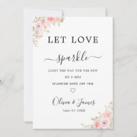Sparklers Wedding Send Off Sign Template,