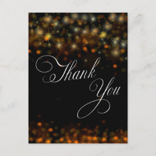 Sparkles and Stars colourful Thank You Postcard