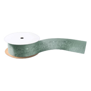 Sparkles - Brush Strokes Mint Green  1.5" Satin Ribbon