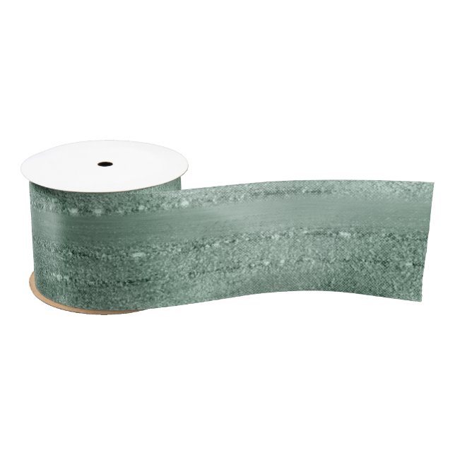 Sparkles - Brush Strokes Mint Green   3" Satin Ribbon (Spool)