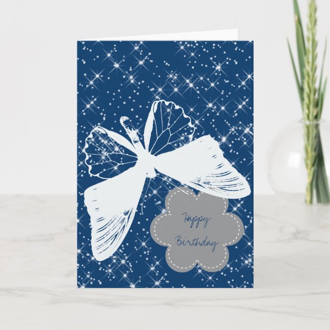 Sparkles Butterfly Birthday Card (Front)