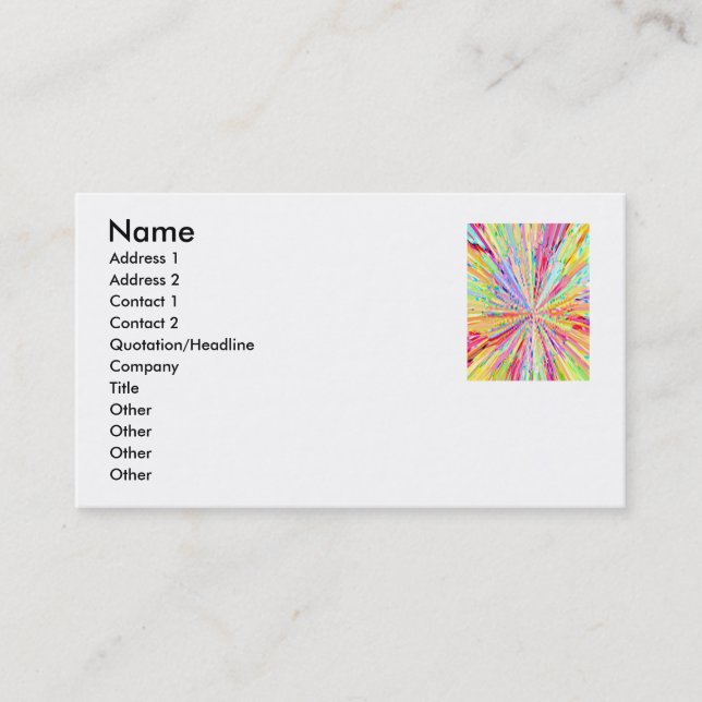 SPARKLES - FLASH LIGHT BUSINESS CARD (Front)