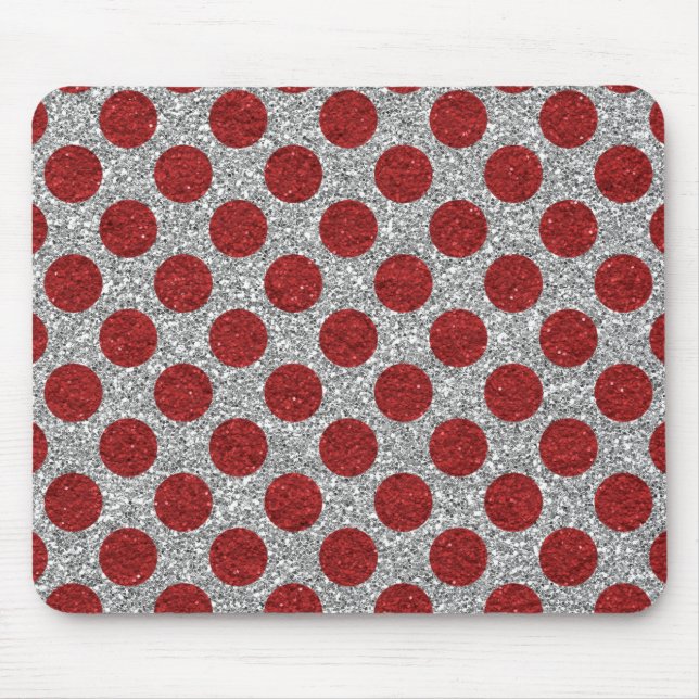 Sparkles & Glitter polka dots pattern Mousepad (Front)