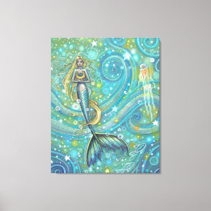 Sparkles Mermaid Fantasy Art by Molly Harrison Canvas Print