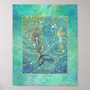 Sparkles Mermaid Poster by Molly Harrison