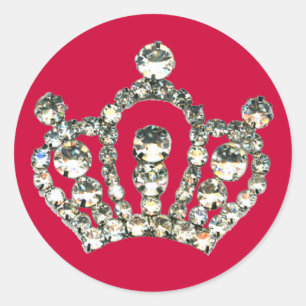 Sparkles of a Tiara Classic Round Sticker