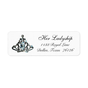 Sparkles of a Tiara Return Address Labels