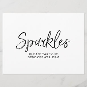 "Sparkles" Send Off Stylish Hand Lettered Sign Invitation