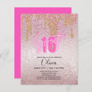 Sparkles Sweet16 Pretty Girly Pink 16th Birthday