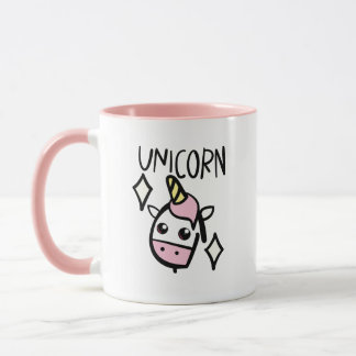 Sparkles the magical unicorn pink mug
