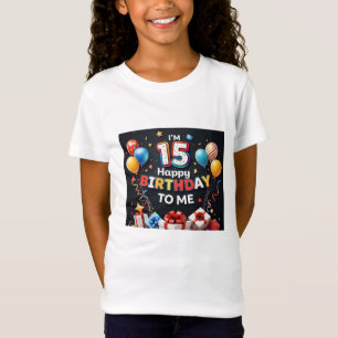 Sparkling 15th Birthday Fun Girls' T-Shirt
