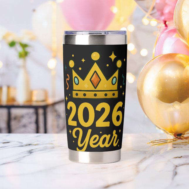 Sparkling 2026 Crown Insulated Tumbler (Bachelor Party (Rotated))