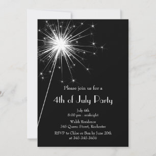 Sparkling 4th of July Party Invitation