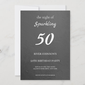 Sparkling 50th birthday Invitation