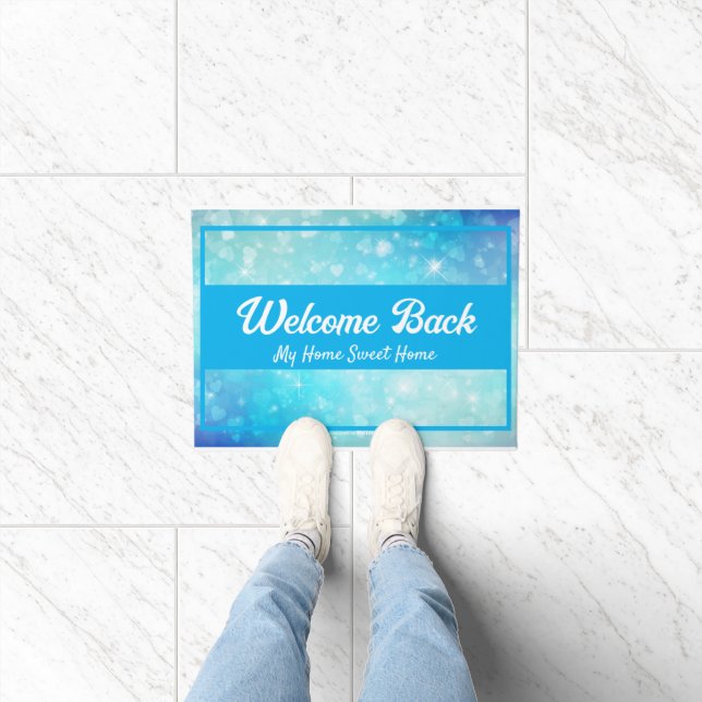 Sparkling and glittering welcome back doormat (Indoor)