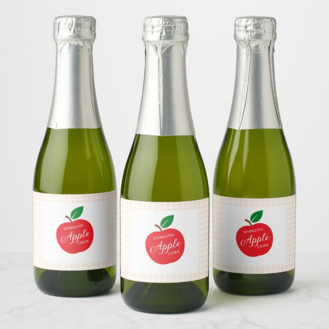 Sparkling Apple Cider Baby Shower Wine Label (Bottles)