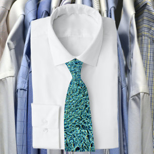 Sparkling Aqua Blue Water Tie