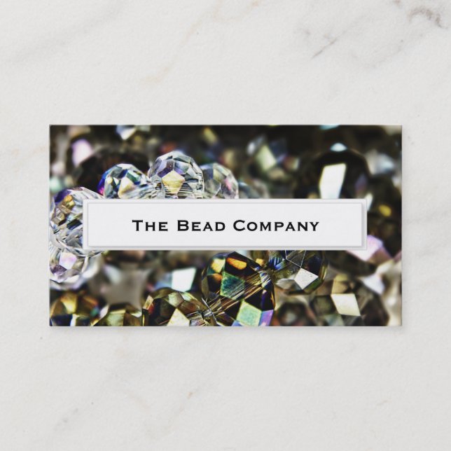 Sparkling Beads HDR Business Cards (Front)