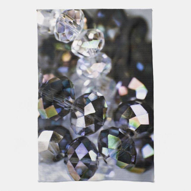 Sparkling Beads kitchen tea towel (Vertical)