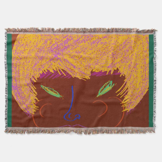 Sparkling Beauty Queen  Throw Blanket (Front)