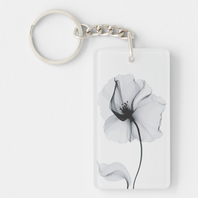 Sparkling Blossom: Nature's Radiant Reflection Key Ring (Front)