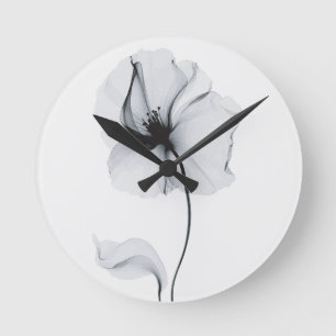 Sparkling Blossom: Nature's Radiant Reflection Round Clock