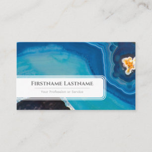 Sparkling blue crystals for luxury gem experts business card