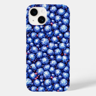 Sparkling blue gemstones pattern Case-Mate iPhone 14 case