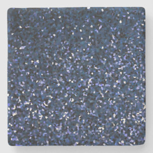 Sparkling Blue Glittery Ombre Teal Colourful Gift Stone Coaster