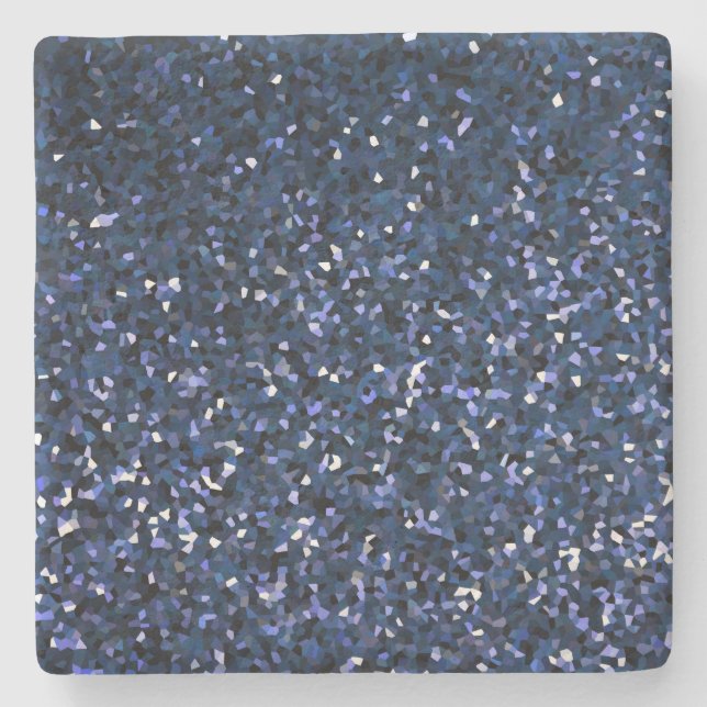 Sparkling Blue Glittery Ombre Teal Colourful Gift Stone Coaster (Front)