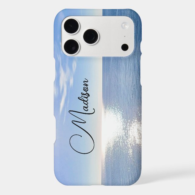 Sparkling Blue Ocean Custom Name (Back)
